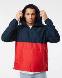 Lightweight Pullover Windbreaker Anorak Jacket - Independent Trading Company