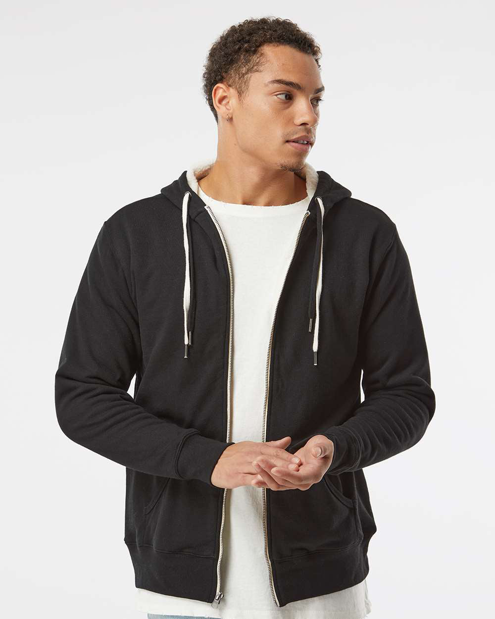 Unisex Heavyweight Sherpa Lined Zip Hood | Independent Trading Company