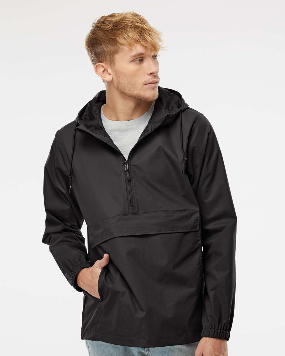 Water Resistant Windbreaker Anorak Jacket - Independent Trading Company