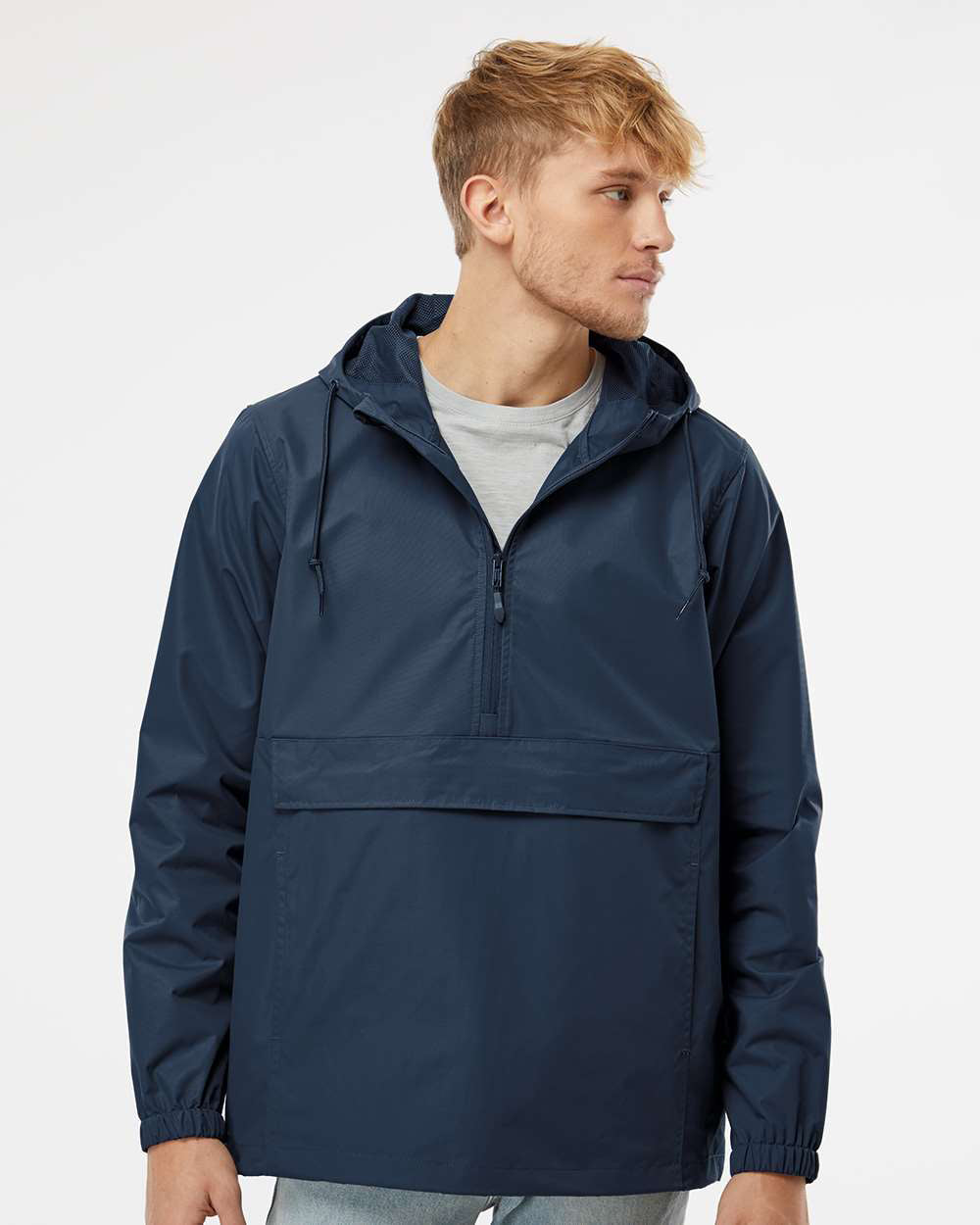 Water Resistant Windbreaker Anorak Jacket - Independent Trading Company