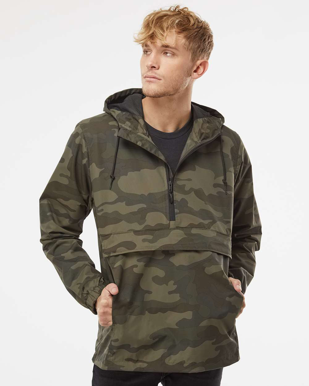 Water Resistant Windbreaker Anorak Jacket - Independent Trading Company