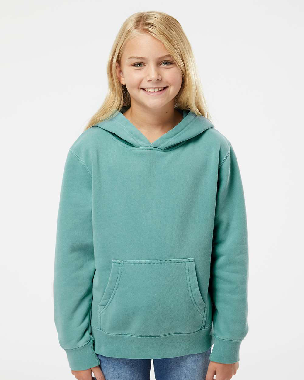 Youth 9oz. Midweight Pigment Dye Pullover Hood - Independent Trading Company