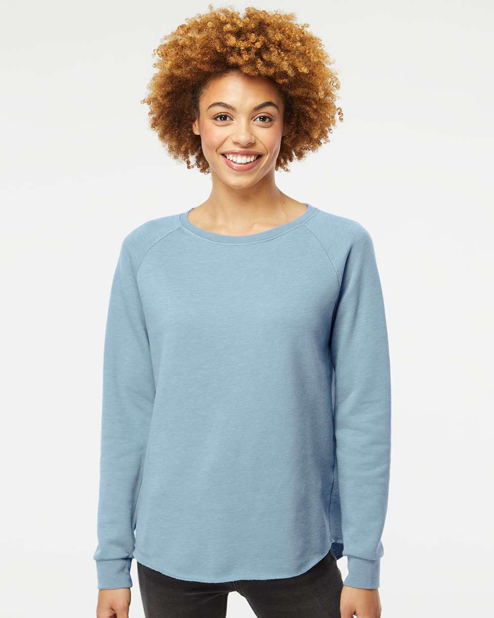 Men's Crewneck Sweatshirt in Pure Cotton with Print blue