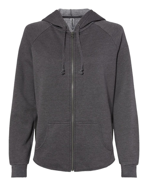 Women's California Wave Wash Zip Hood | Super Soft, Casual Women's California Wave Wash Zip Hood | Super Soft, Casual