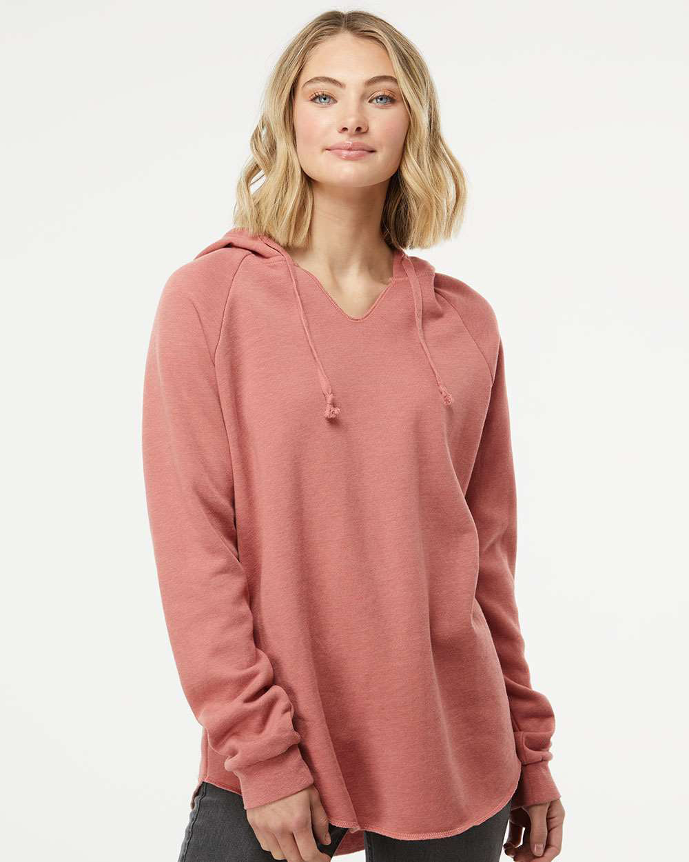 Women's California Wave Wash Hooded Pullover - Independent Trading Company