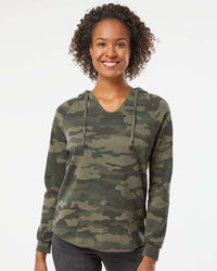 Women's California Wave Wash Hooded Pullover - Independent Trading Company