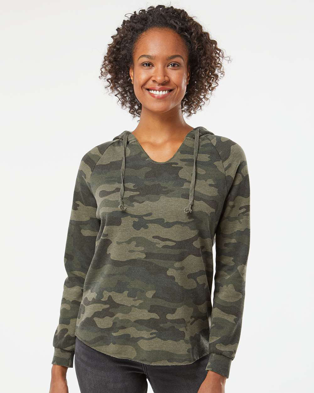 Women's California Wave Wash Hooded Pullover - Independent Trading Company
