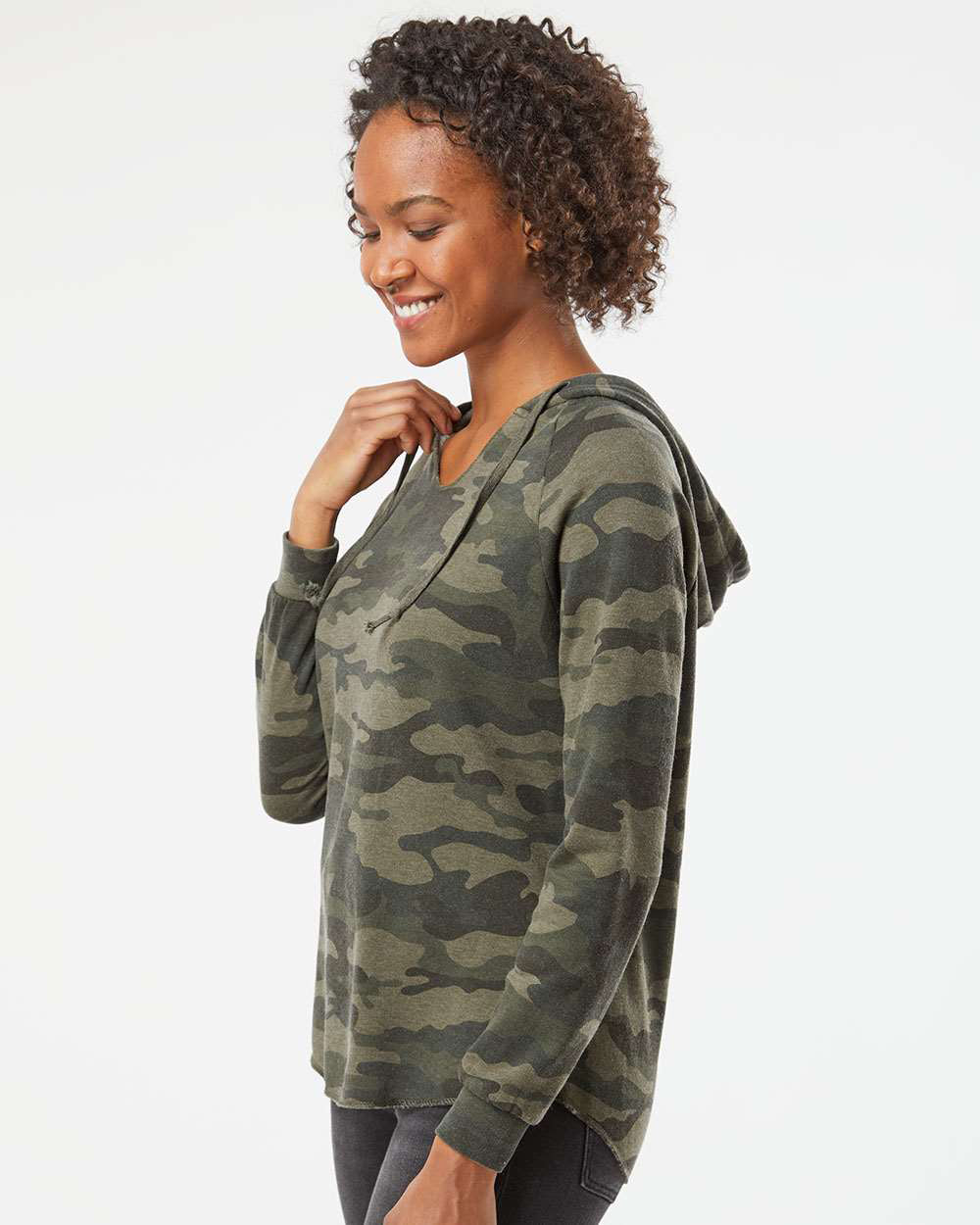 Women's California Wave Wash Hooded Pullover - Independent Trading Company