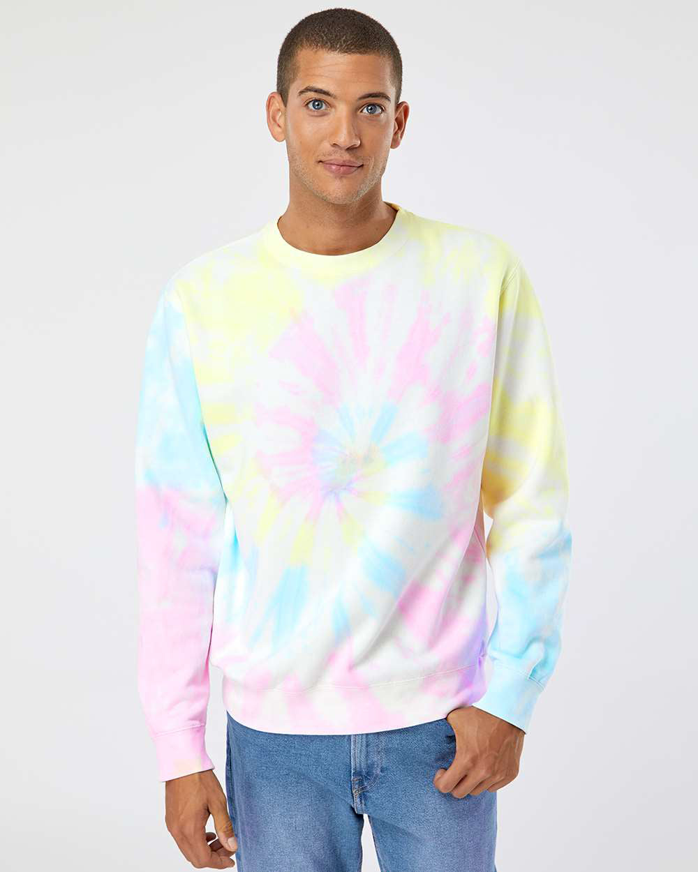 9oz. Unisex Midweight Tie Dye Crew - Independent Trading Company