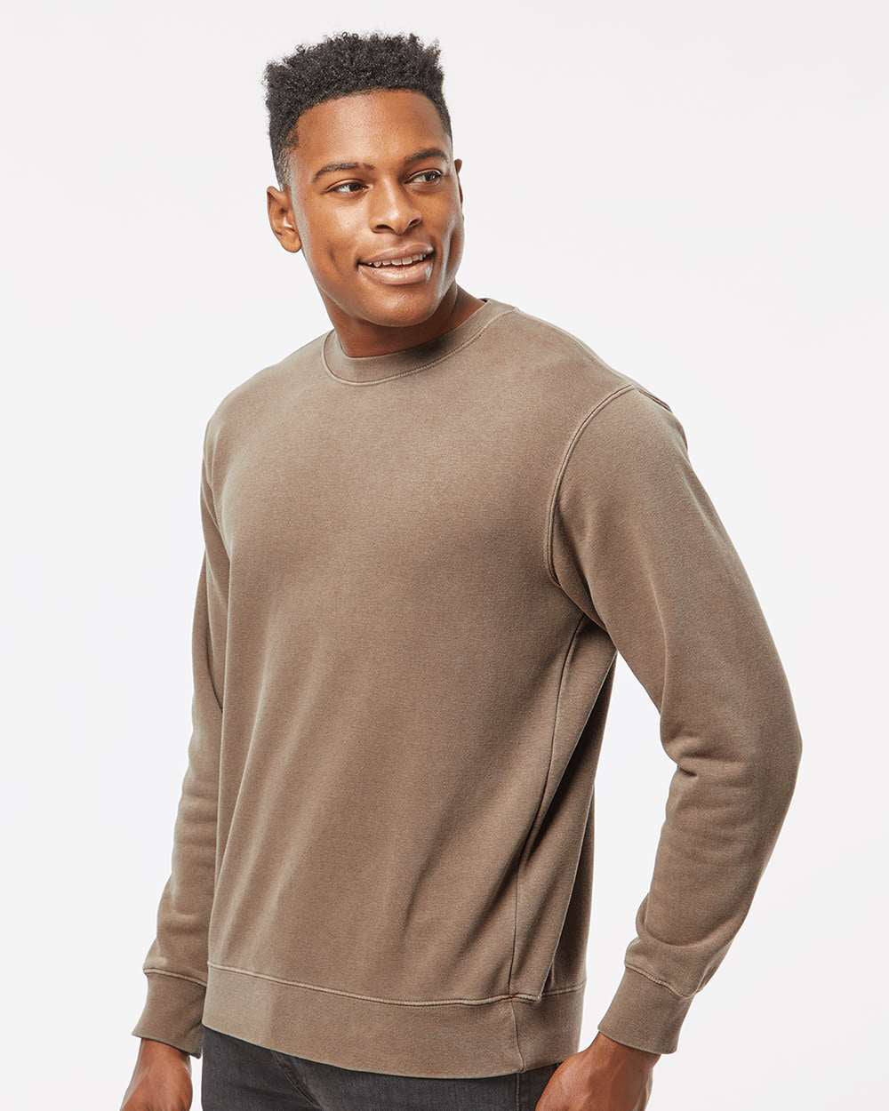 9oz. Unisex Midweight Pigment Dye Crew | Independent Trading