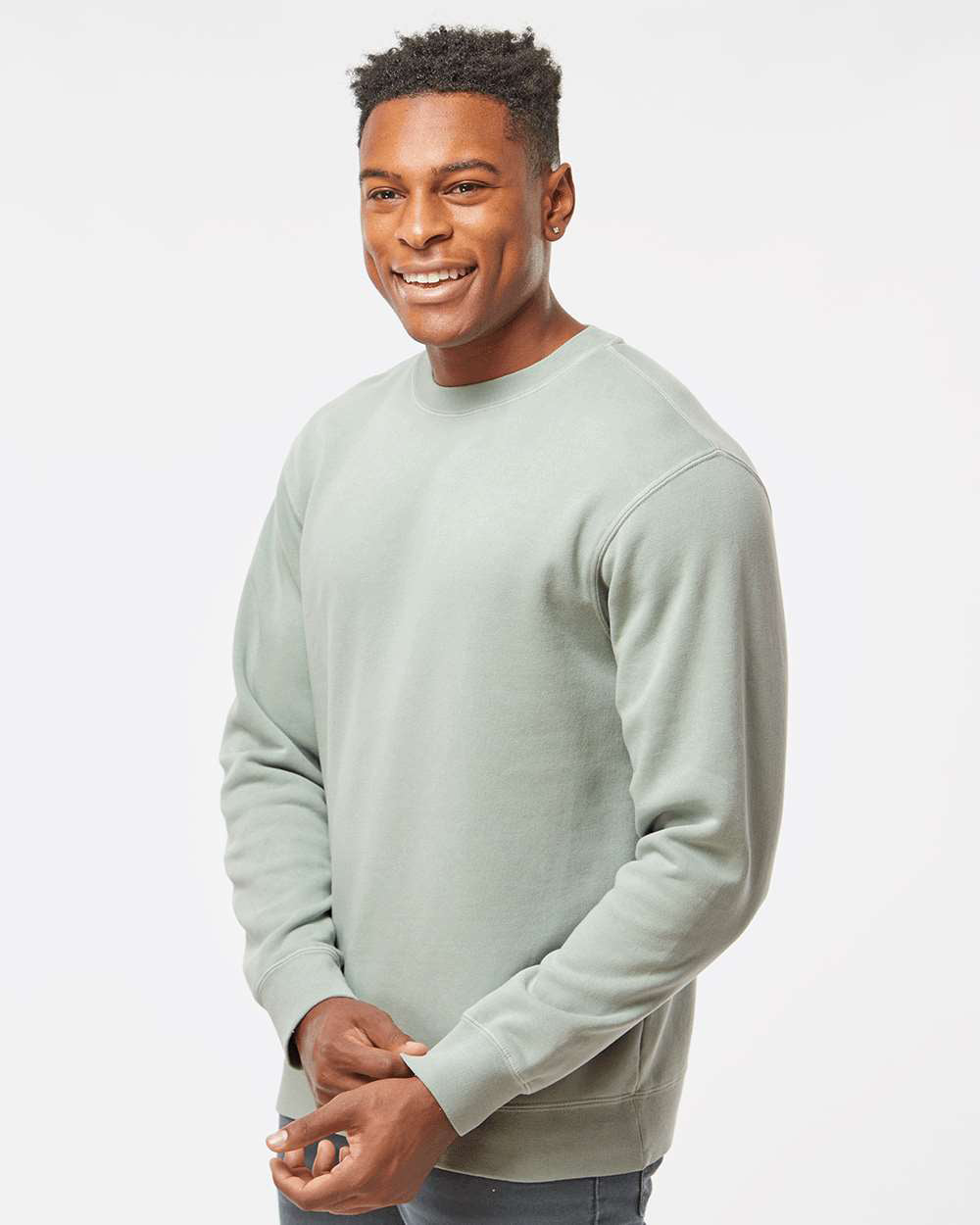 9oz. Unisex Midweight Pigment Dye Crew - Independent Trading Company