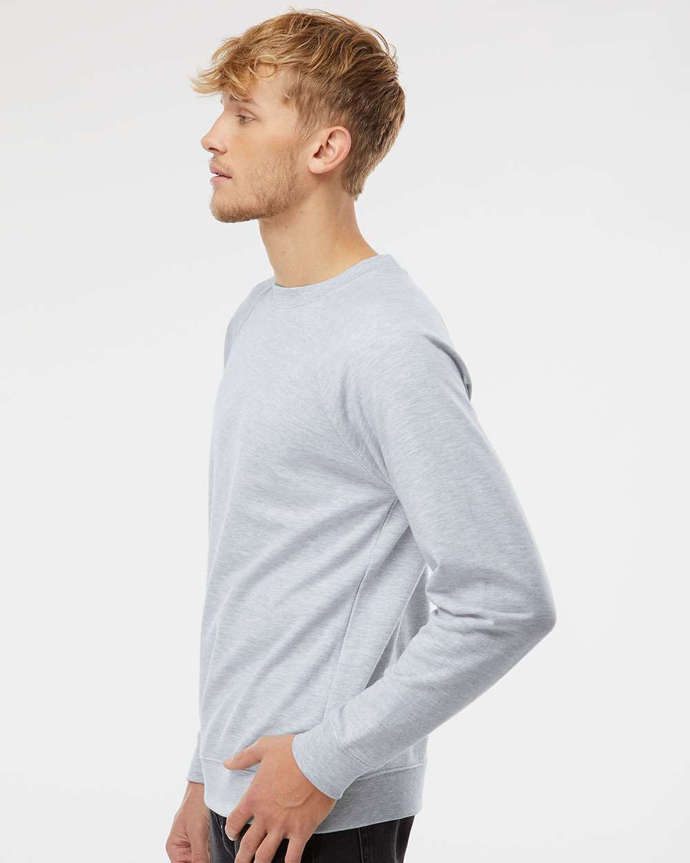 Unisex Lightweight Loopback Terry Crew - Independent Trading Company