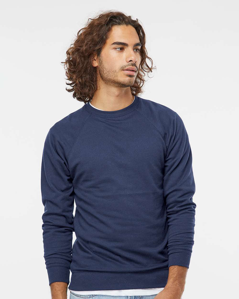 Unisex Lightweight Loopback Terry Crew - Independent Trading Company