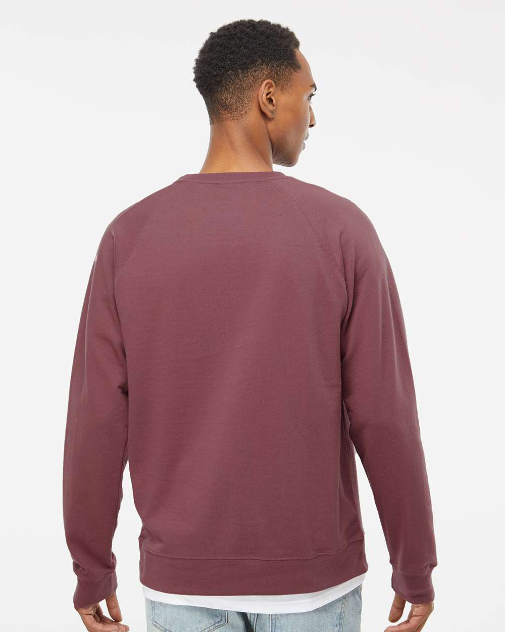 Unisex Lightweight Loopback Terry Crew - Independent Trading Company