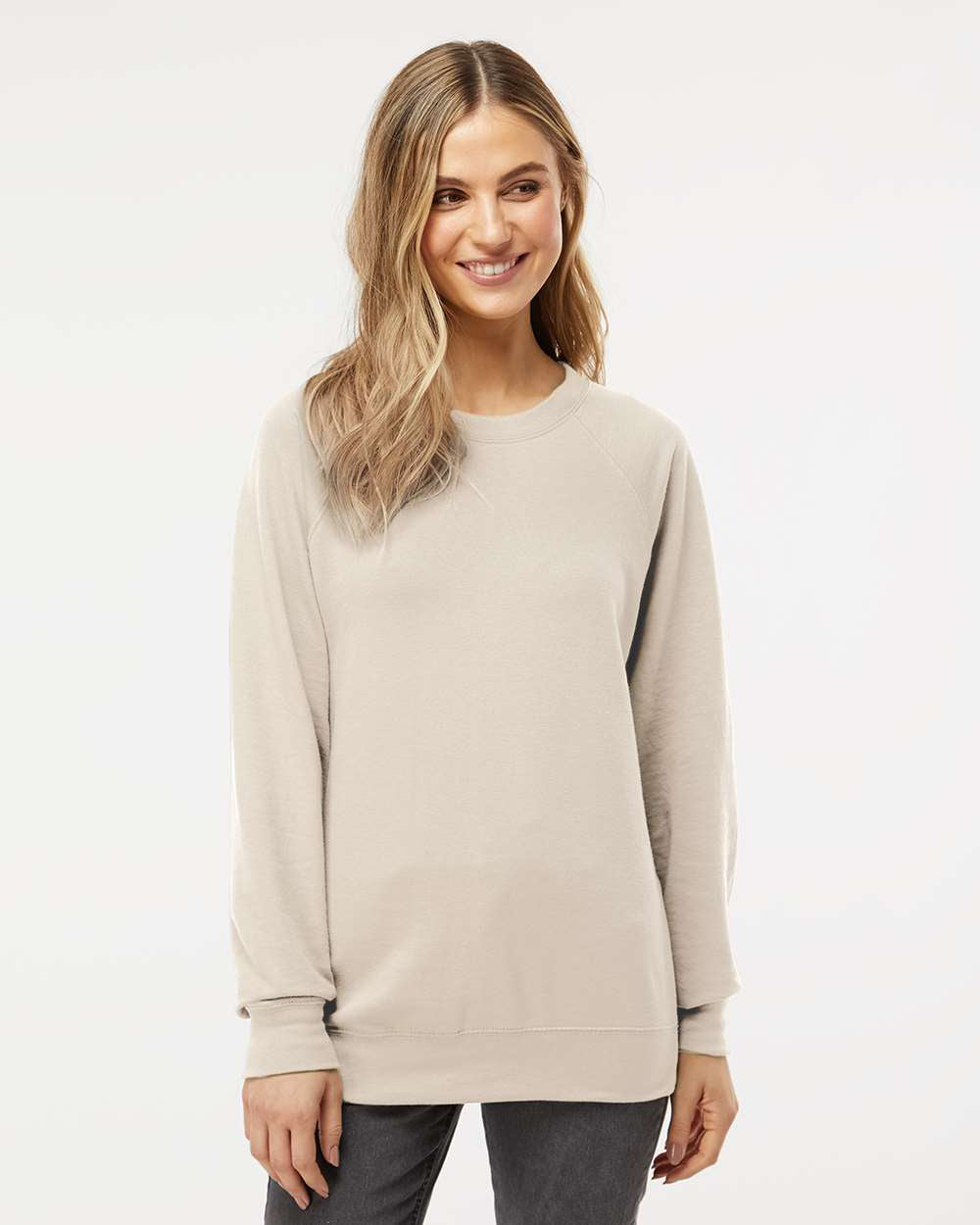 Unisex Lightweight Loopback Terry Crew - Independent Trading Company