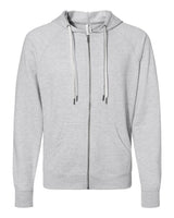 Unisex Lightweight Loopback Terry Zip Hood - Independent Trading Company