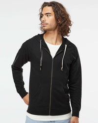 Unisex Lightweight Loopback Terry Zip Hood - Independent Trading Company