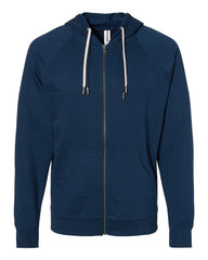 Unisex Lightweight Loopback Terry Zip Hood - Independent Trading Company