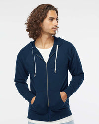 Unisex Lightweight Loopback Terry Zip Hood - Independent Trading Company
