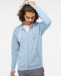 Unisex Lightweight Loopback Terry Zip Hood - Independent Trading Company