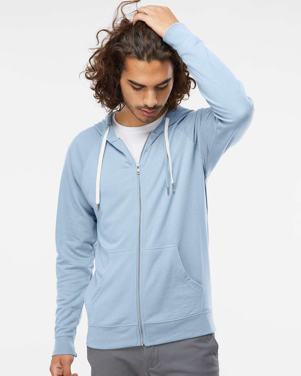 Unisex Lightweight Loopback Terry Zip Hood - Independent Trading Company