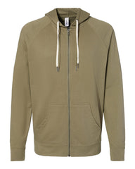 Unisex Lightweight Loopback Terry Zip Hood - Independent Trading Company