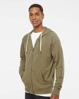 Unisex Lightweight Loopback Terry Zip Hood - Independent Trading Company