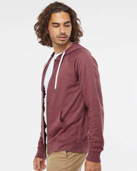 Unisex Lightweight Loopback Terry Zip Hood - Independent Trading Company