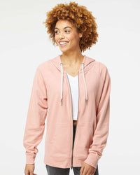 Unisex Lightweight Loopback Terry Zip Hood - Independent Trading Company