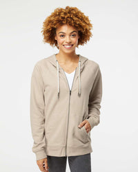 Unisex Lightweight Loopback Terry Zip Hood - Independent Trading Company