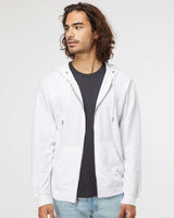 Unisex Lightweight Loopback Terry Zip Hood - Independent Trading Company