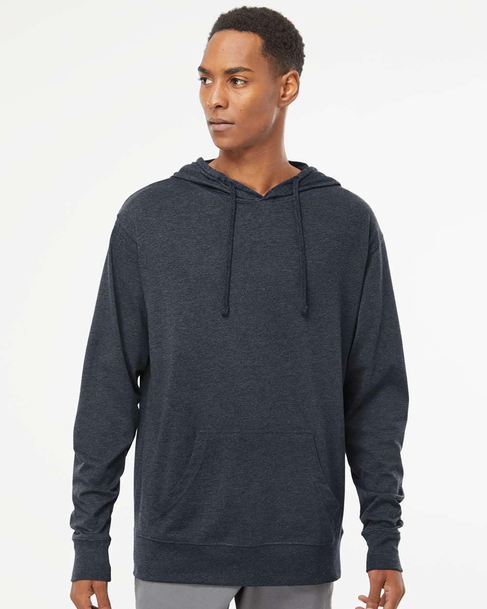Lightweight Jersey Hooded Pullover - Independent Trading Company