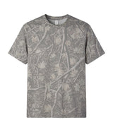 Deadwood Tree Camo PRM12YT youth premium blank short sleeve t-shirt by Independent Trading Co., front view