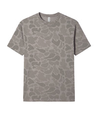 Desert Duck Camo PRM12YT youth premium blank short sleeve t-shirt by Independent Trading Co., front view