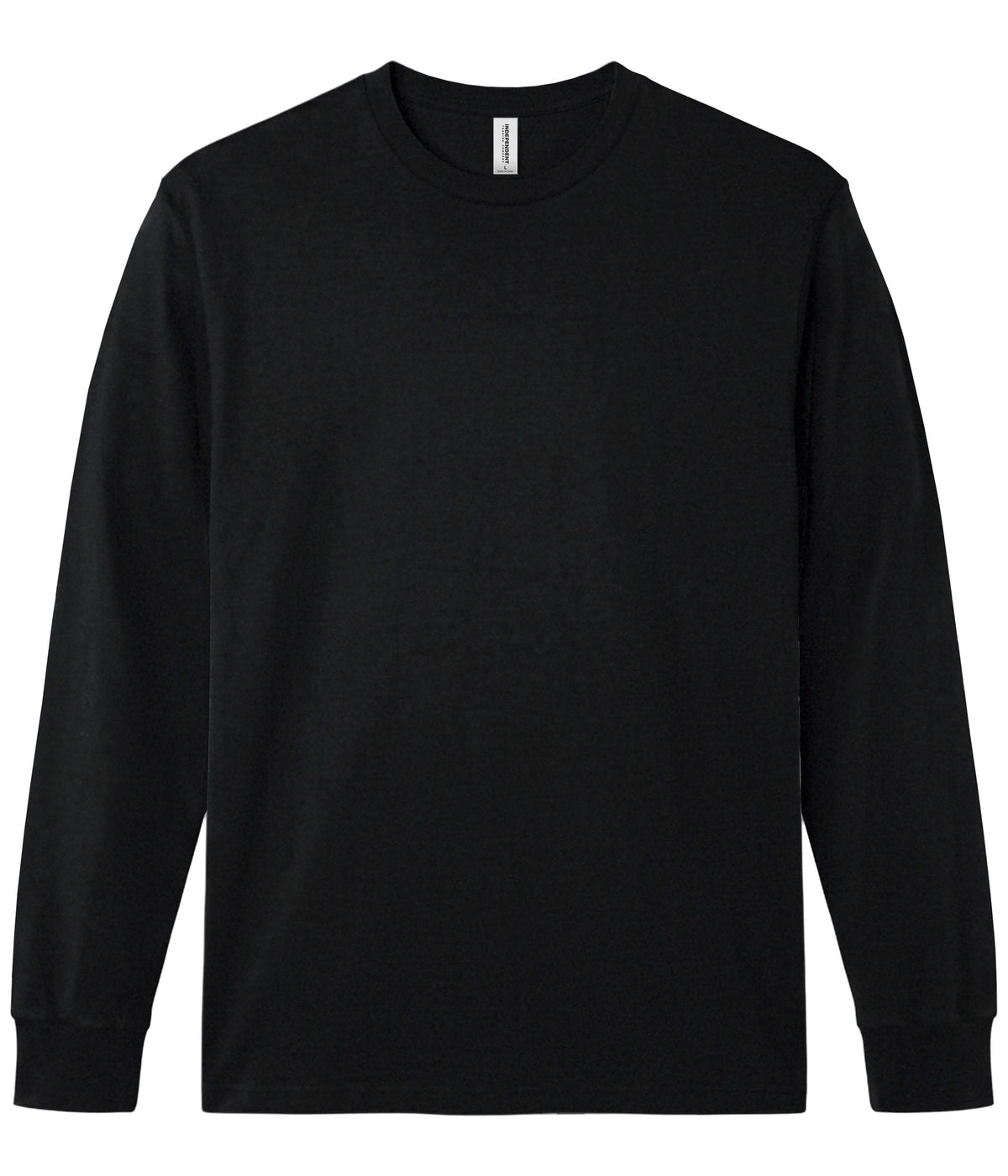 Black PRM180LST Premium 180gsm Long Sleeve T-Shirt by Independent Trading Co.