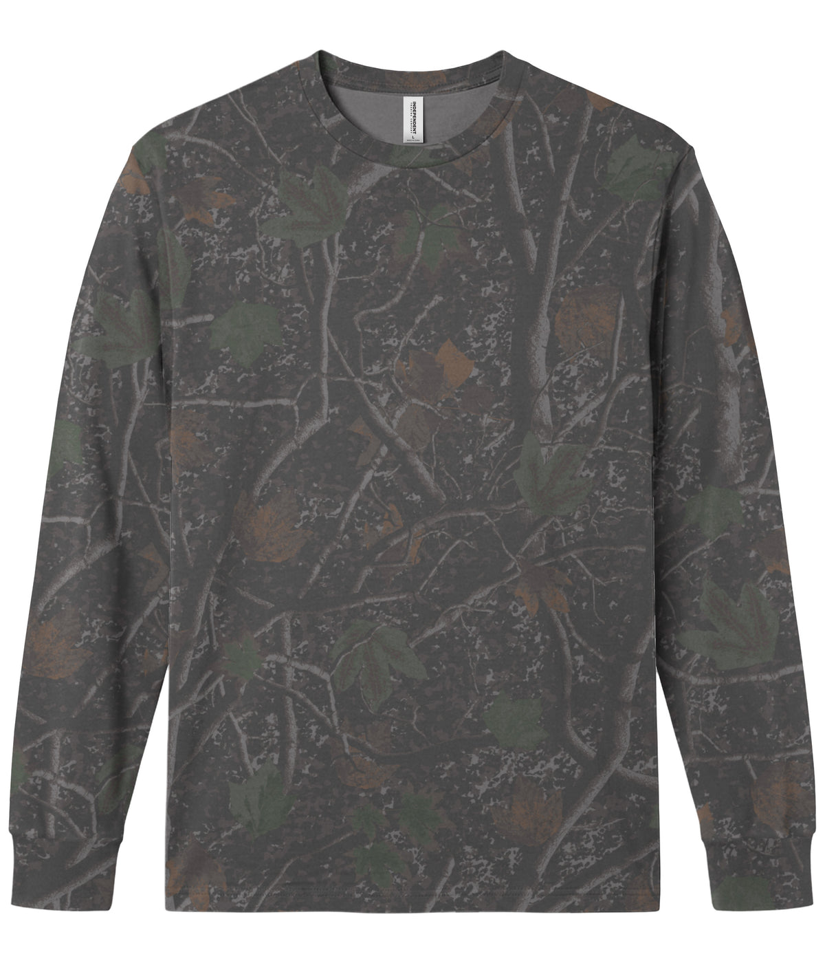 Darkwood Tree Camo PRM180LST Premium 180gsm Long Sleeve T-Shirt by Independent Trading Co.