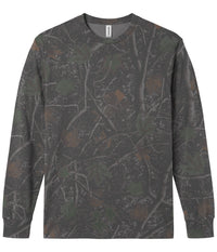 Darkwood Tree Camo PRM180LST Premium 180gsm Long Sleeve T-Shirt by Independent Trading Co.