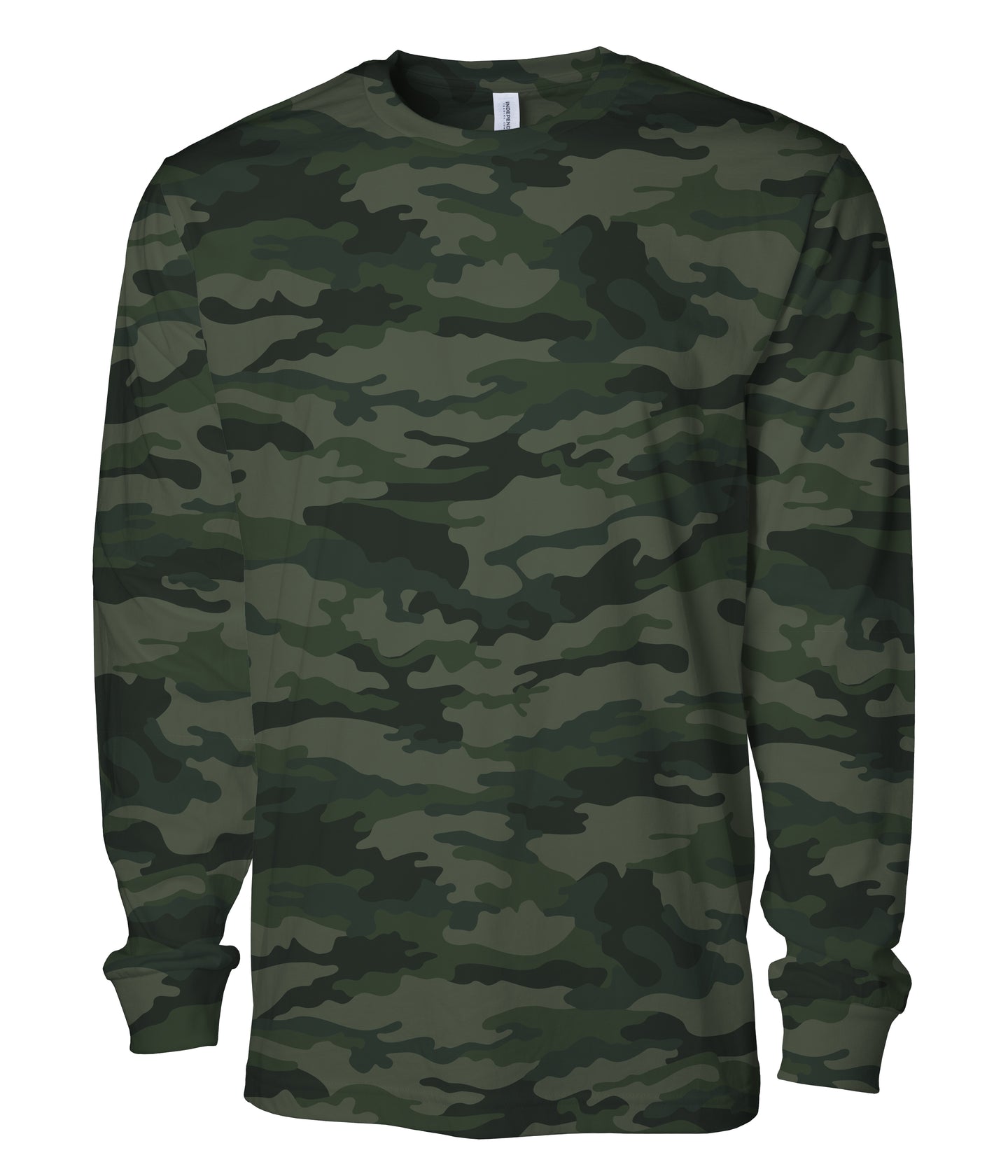 Premium 180gsm Long Sleeve T-Shirt in Forest Camo