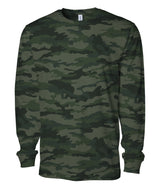 Premium 180gsm Long Sleeve T-Shirt in Forest Camo