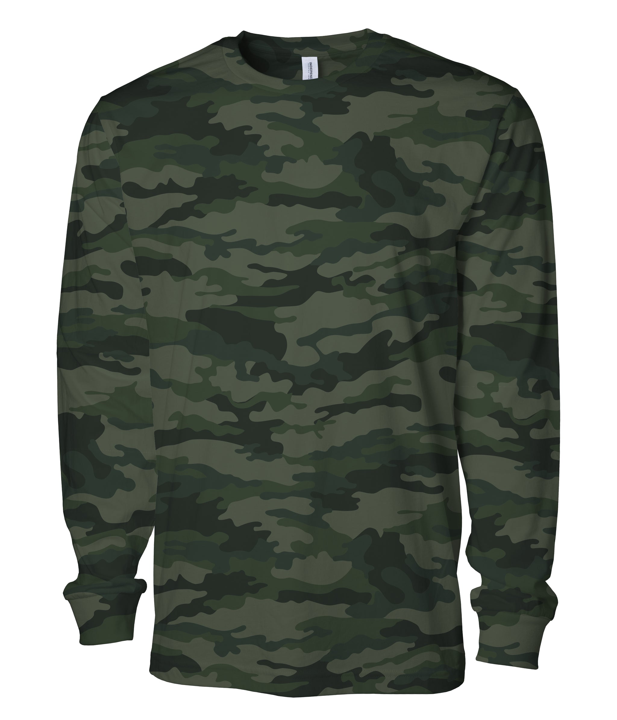 Premium 180gsm Long Sleeve T-Shirt in Forest Camo