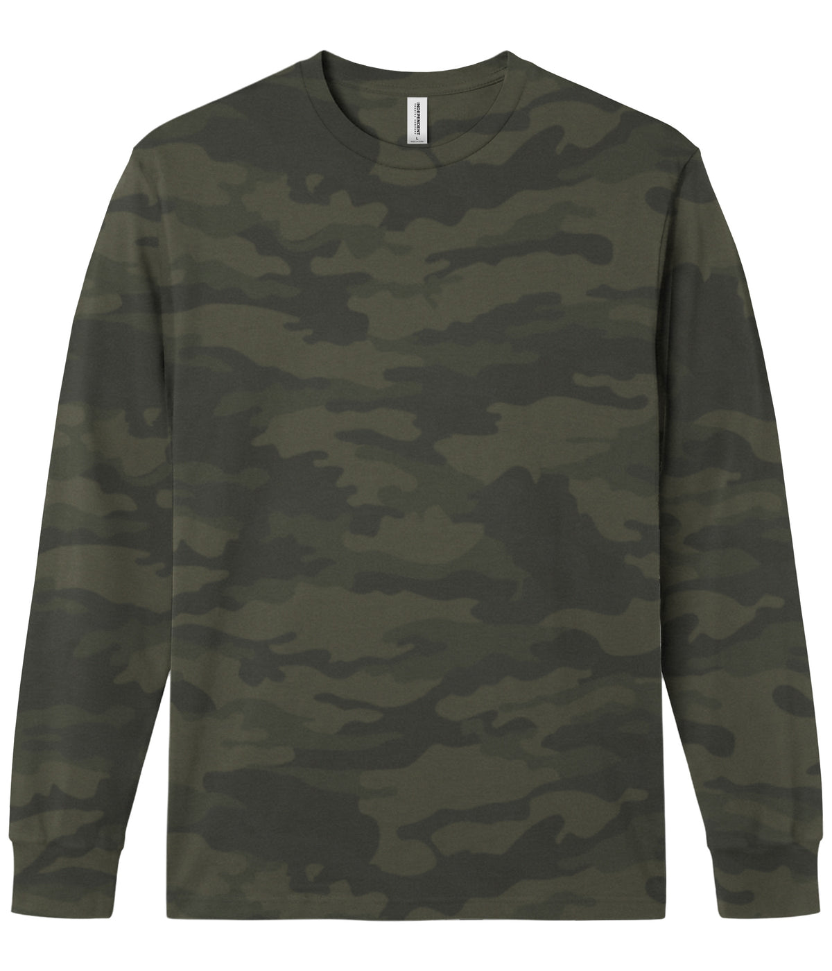 Forest Camo PRM180LST Premium 180gsm Long Sleeve T-Shirt by Independent Trading Co.