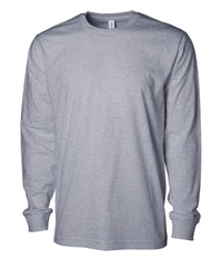 Premium 180gsm Long Sleeve T-Shirt in Grey Heather