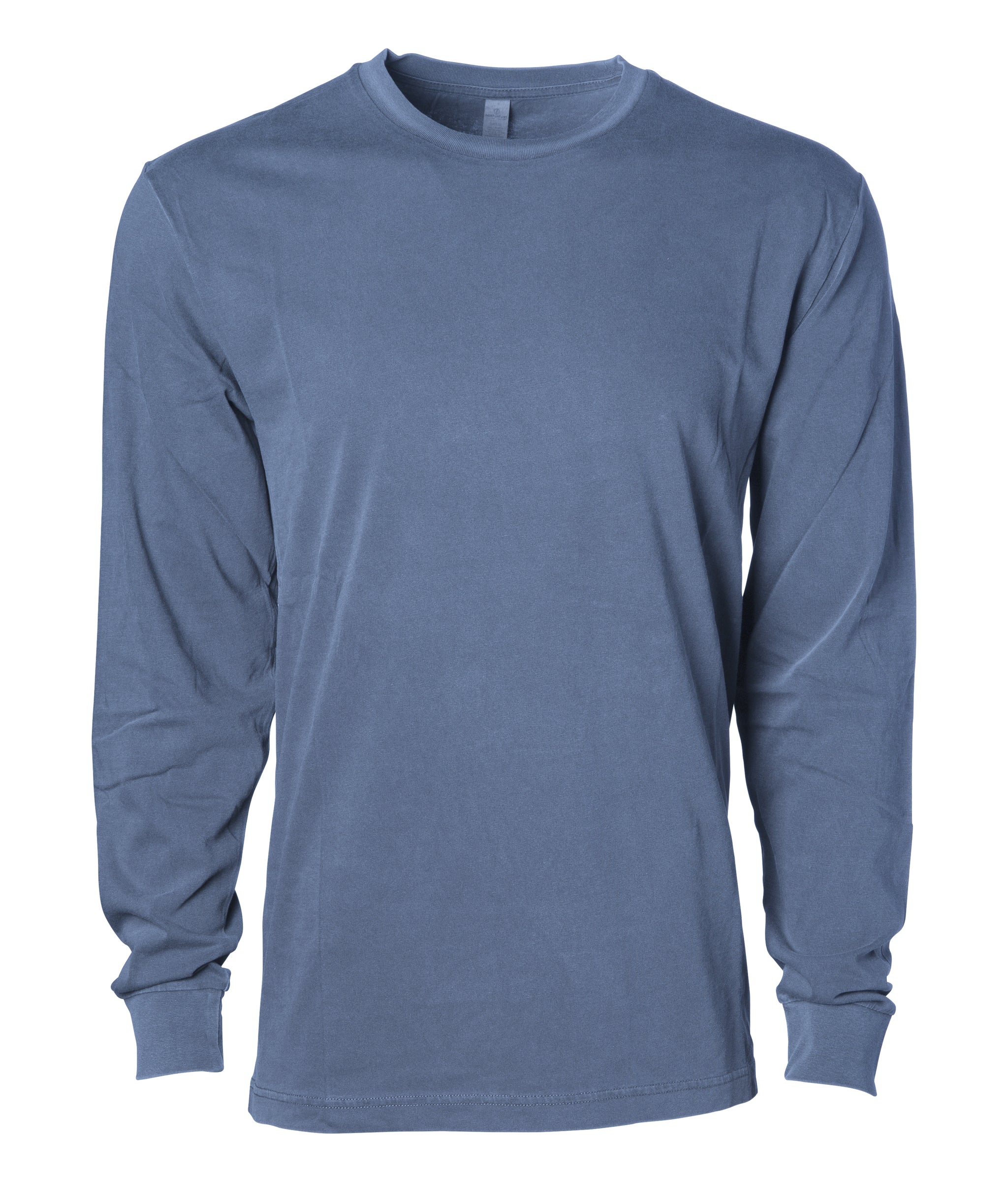 Premium 180gsm Long Sleeve T-Shirt in Pigment Slate Blue