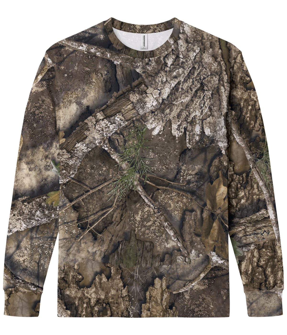 Realtree APX Camo PRM180LST Premium 180gsm Long Sleeve T-Shirt by Independent Trading Co.