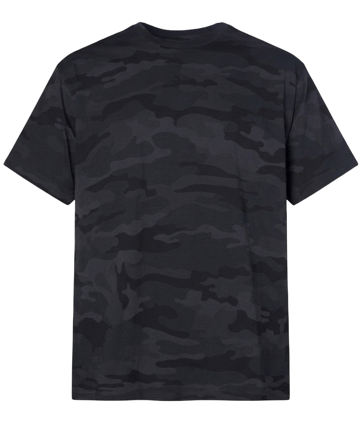 Black Camo PRM180PT premium blank short sleeve t-shirt by Independent Trading Co., front view