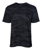 Black Camo patterned premium t-shirt on a white background