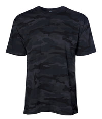 Black Camo patterned premium t-shirt on a white background