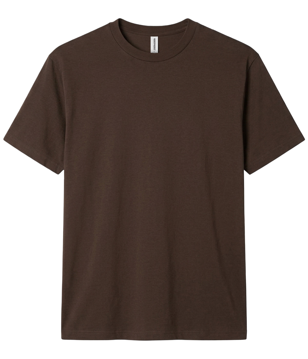 Pigment Brown PRM180PT premium blank short sleeve t-shirt by Independent Trading Co., front view