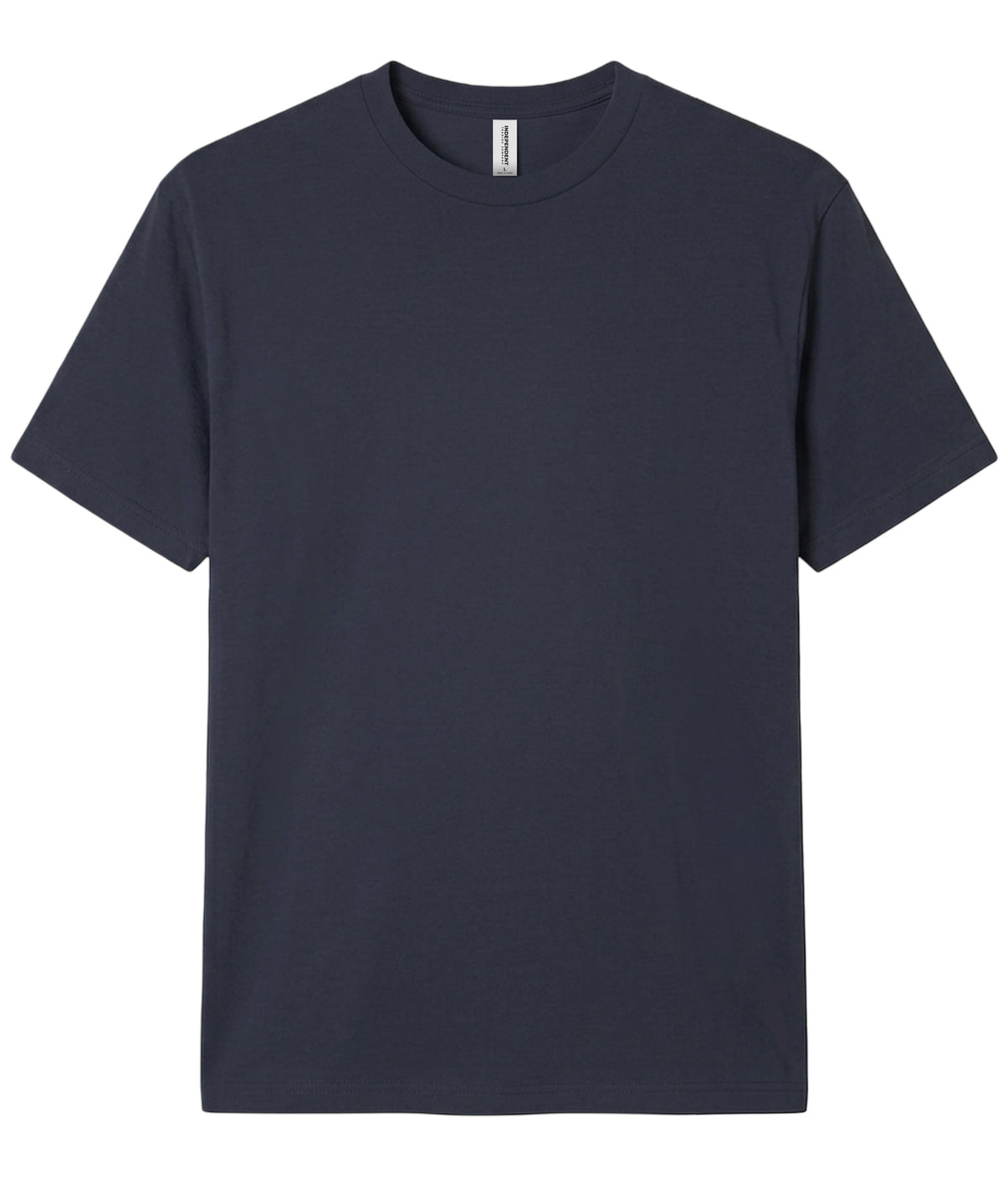 Classic Navy PRM180PT premium blank short sleeve t-shirt by Independent Trading Co., front view