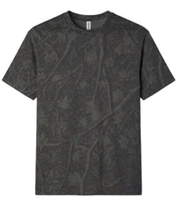 Darkwood Tree Camo PRM180PT premium blank short sleeve t-shirt by Independent Trading Co., front view